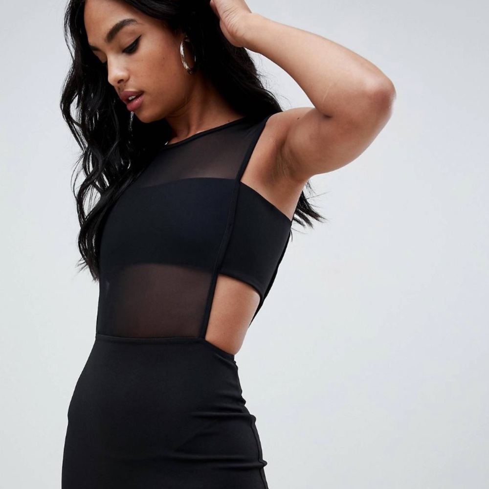 Long mesh top with cut outs! NWT - Picture 3 of 6